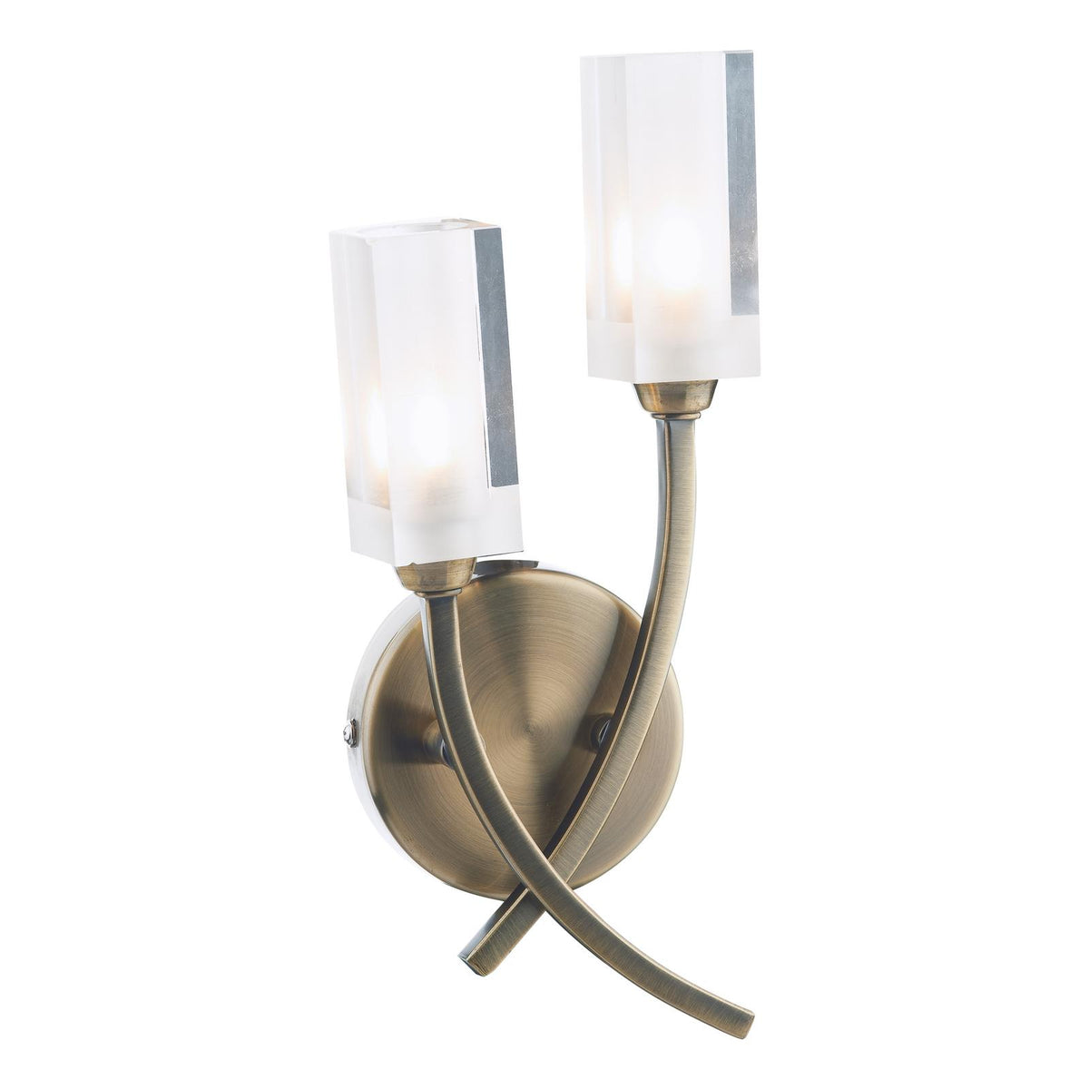 Morgan Double Wall Bracket Antique Brass
