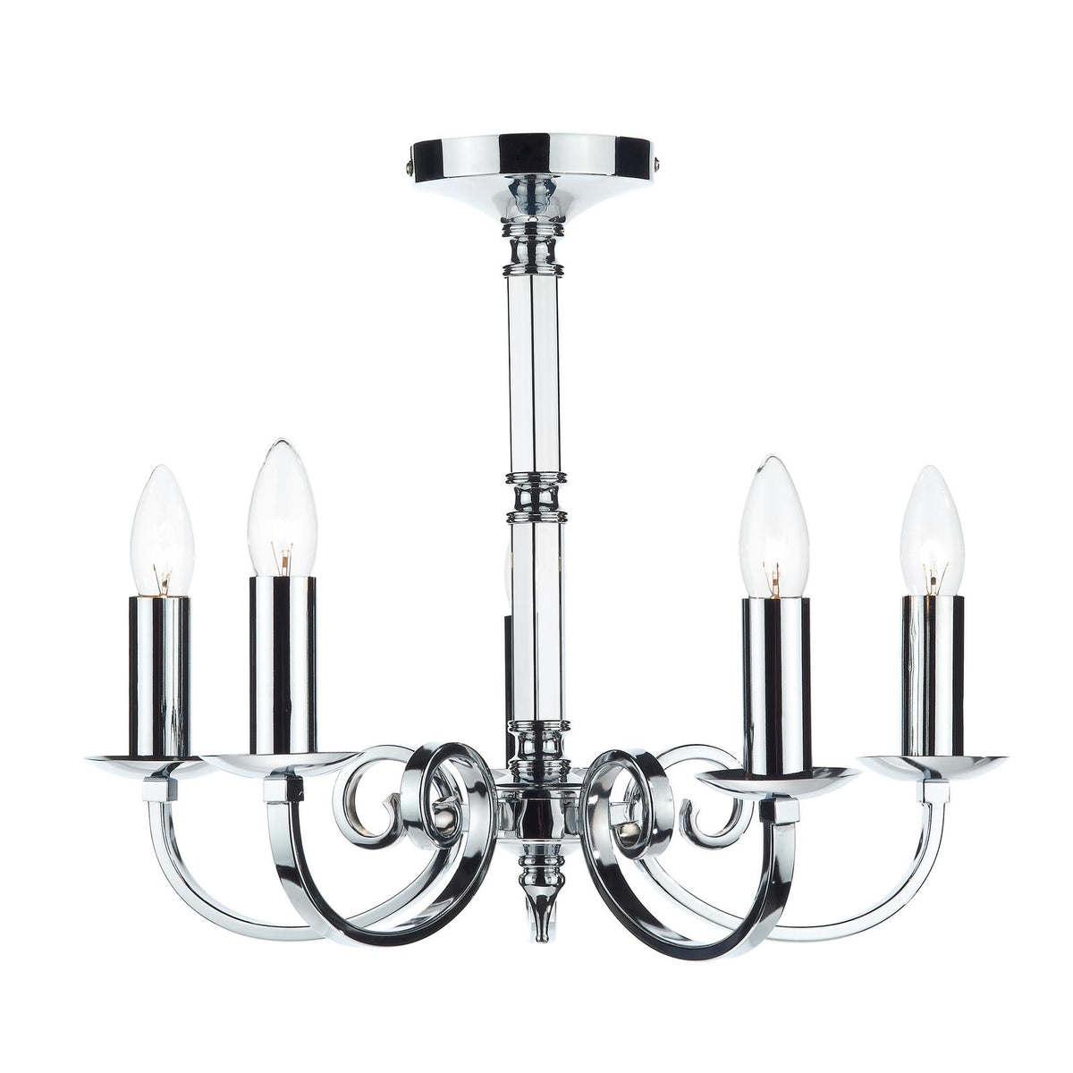 Murray 5 Light Dual Mount Pendant Polished Chrome