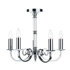 Murray 5 Light Dual Mount Pendant Polished Chrome