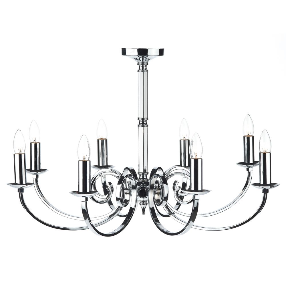 Murray 8 Light Dual Mount Pendant Polished Chrome