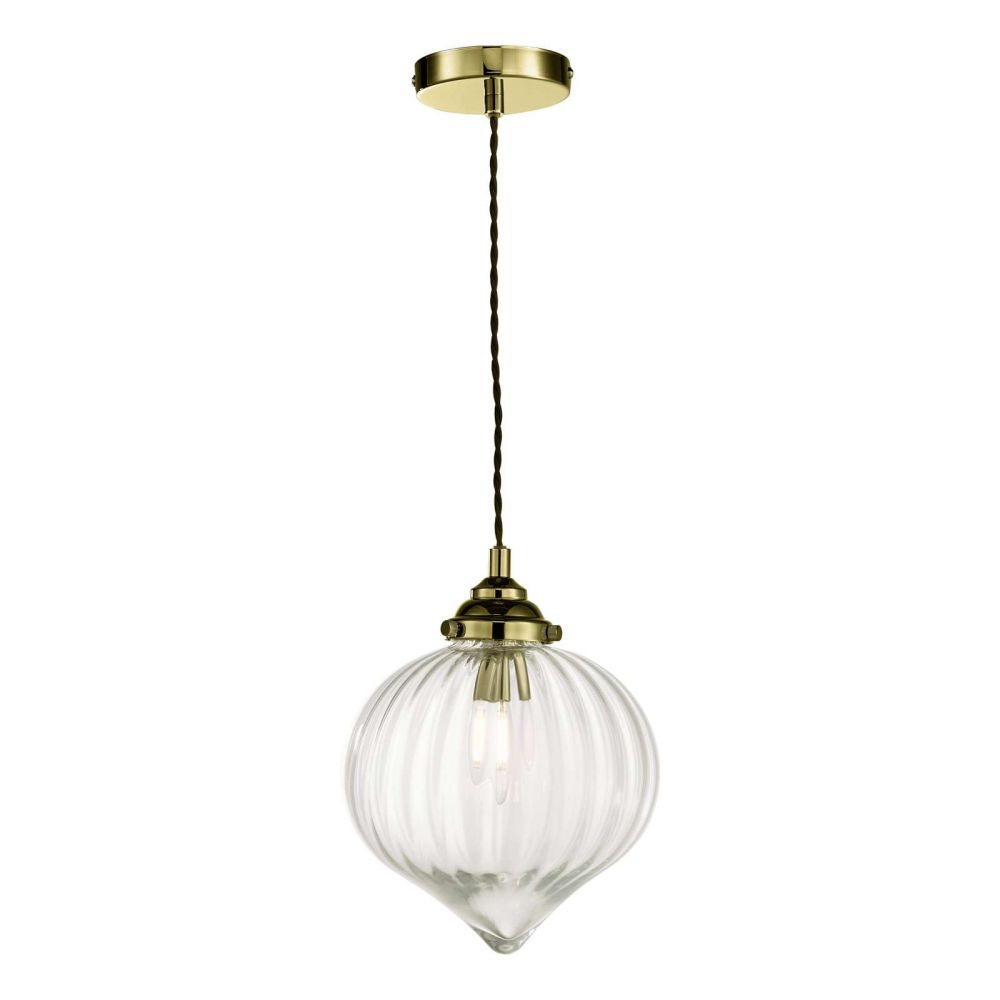 Mya Pendant Antique Brass Glass