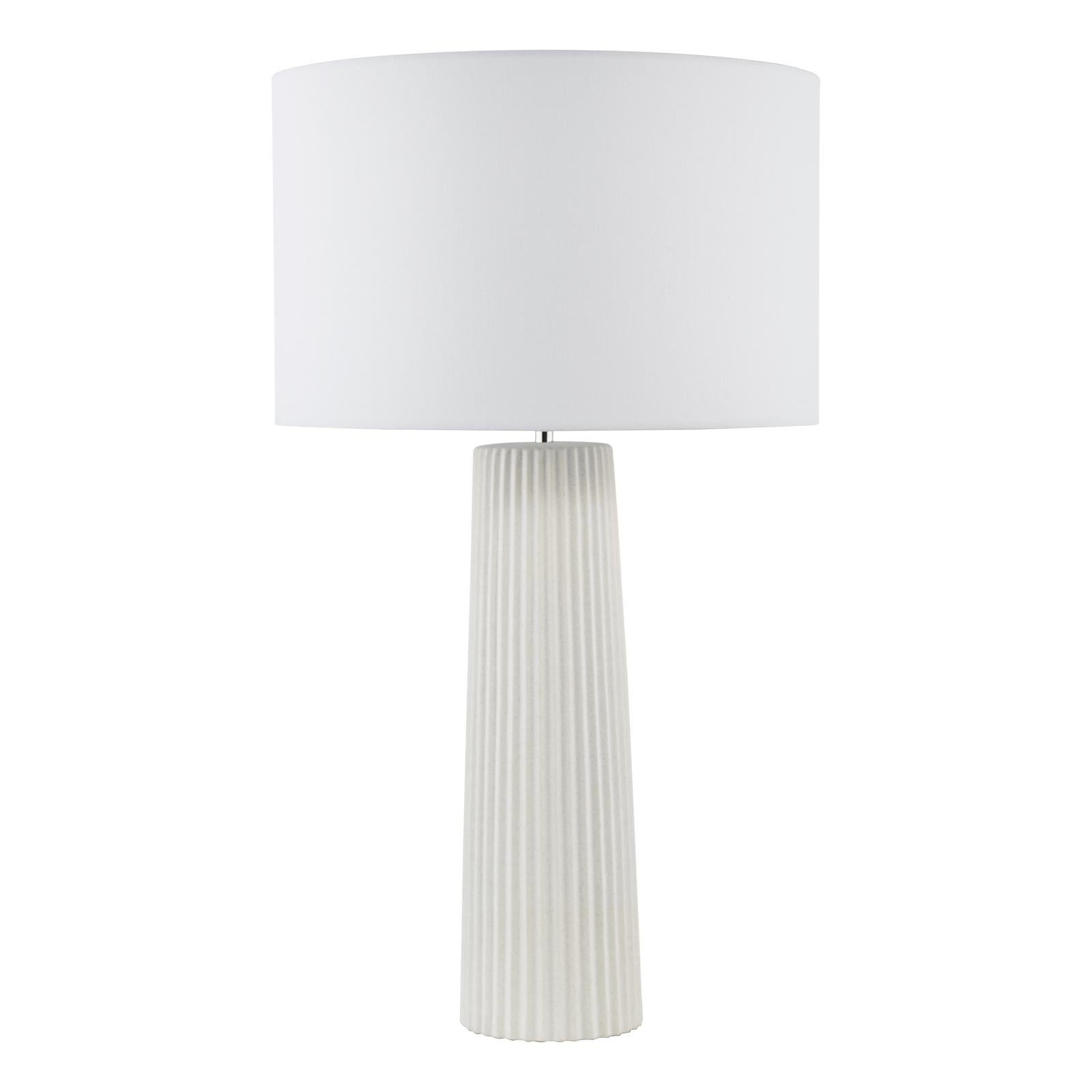 Myla Ceramic Table Lamp White With Shade