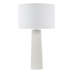 Myla Ceramic Table Lamp White With Shade