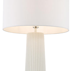 Myla Ceramic Table Lamp White With Shade