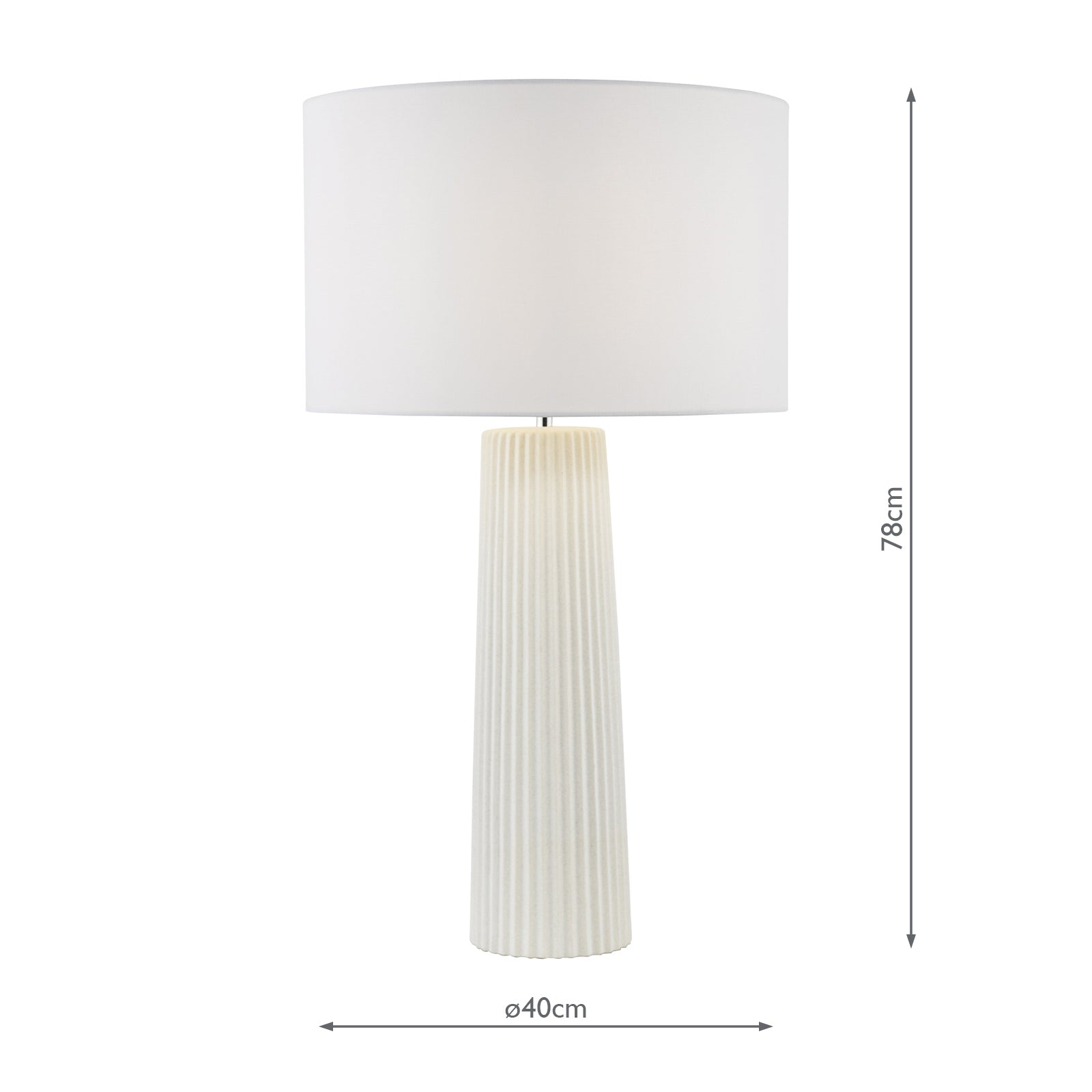 Myla Ceramic Table Lamp White With Shade