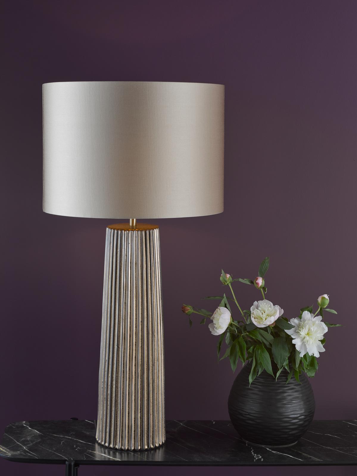 Myla Ceramic Table Lamp Bronze With Shade
