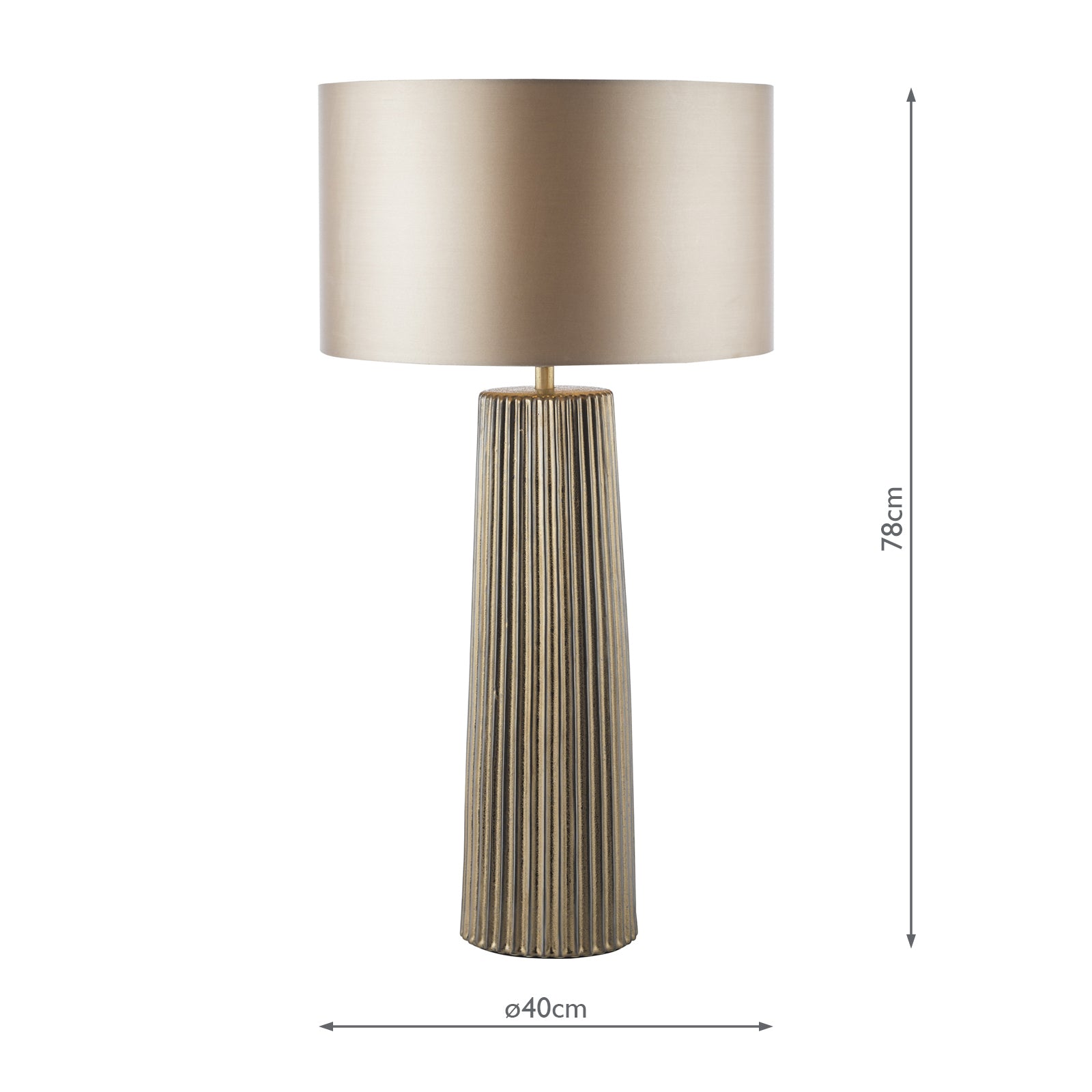 Myla Ceramic Table Lamp Bronze With Shade