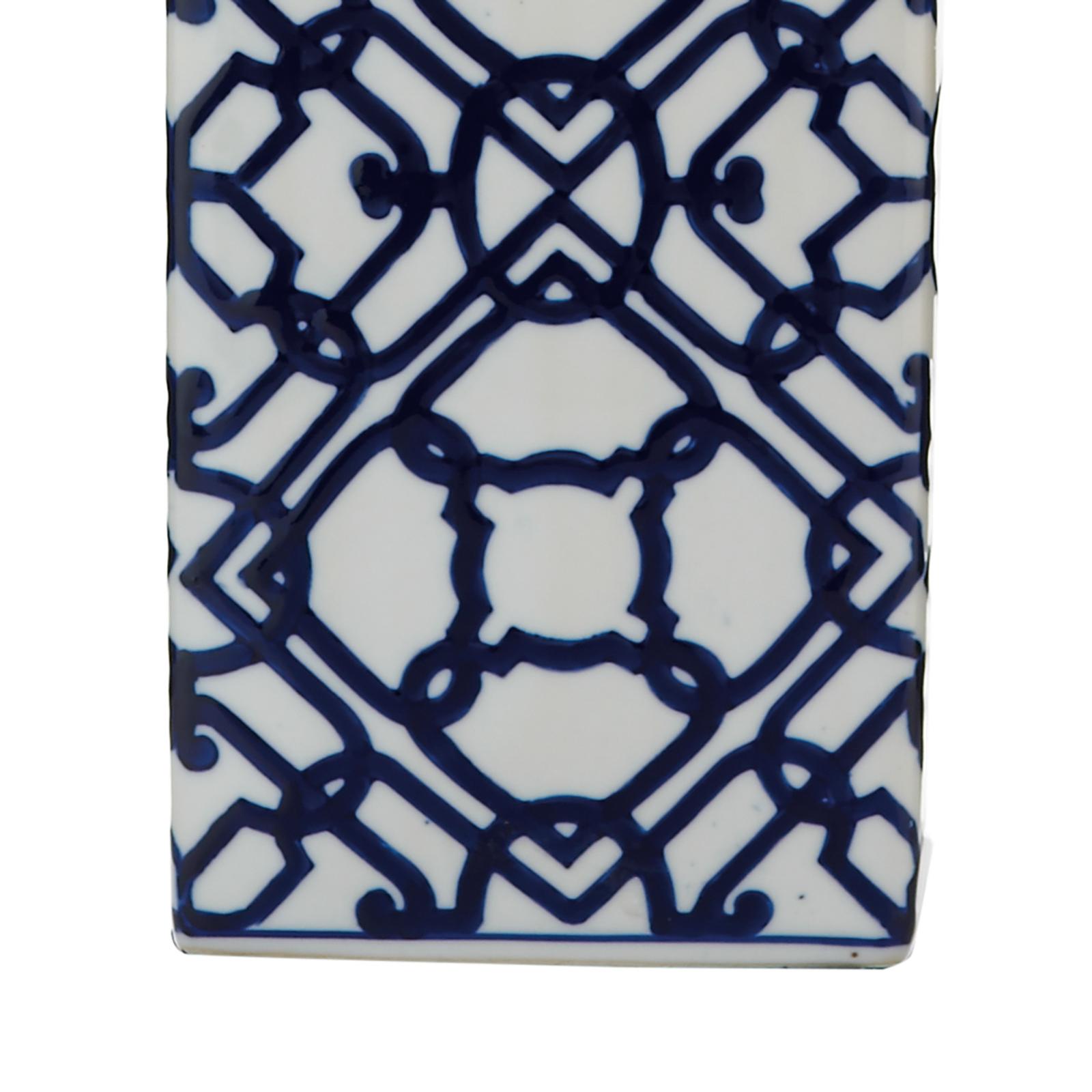 Mystic Table Lamp Blue Ceramic With Shade