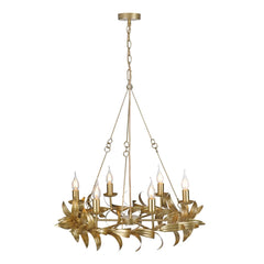 dar Lighting  Nadria 6 Light Pendant Satin Gold