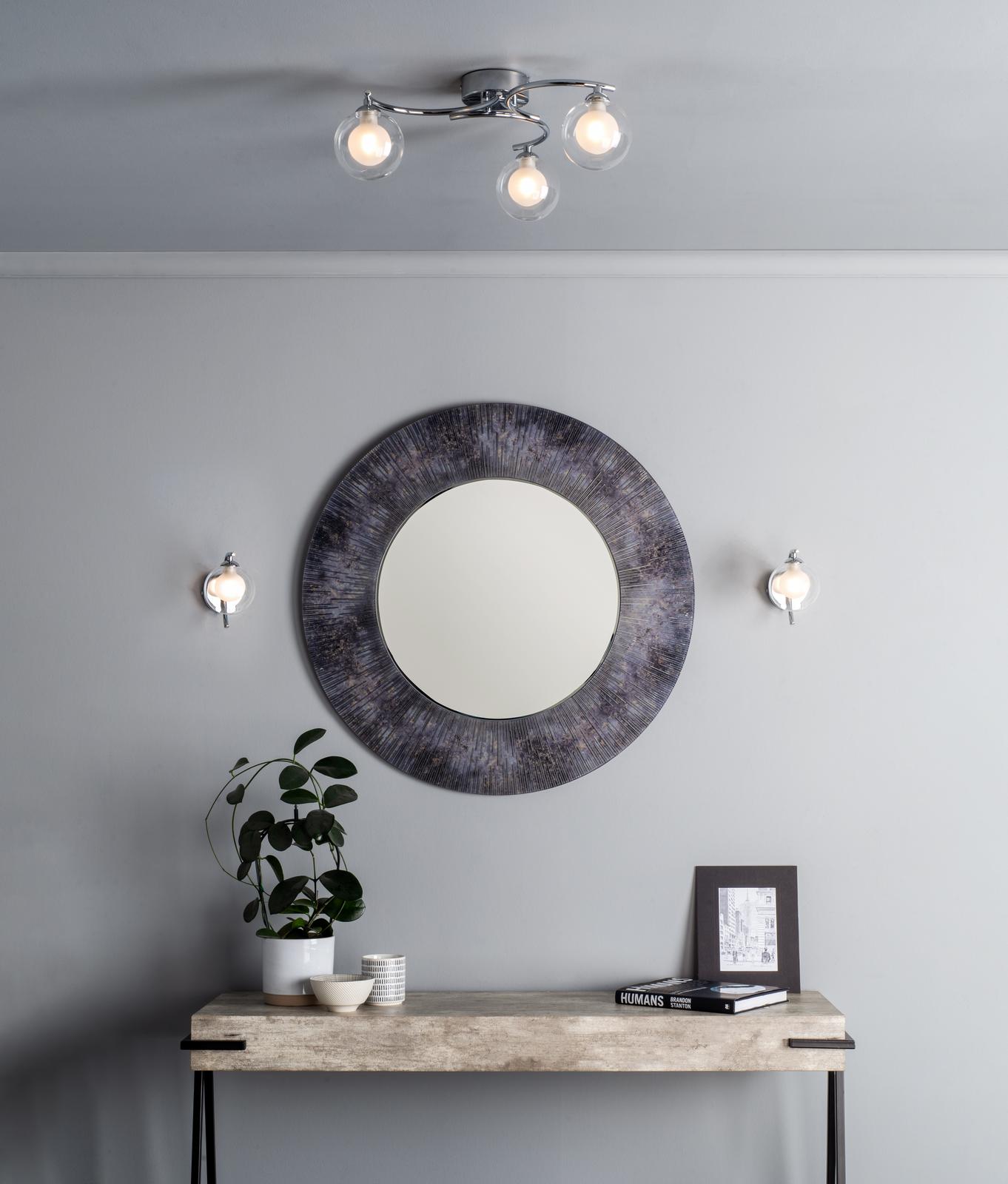 Nakita Wall Light Polished Chrome With Clear/Opal Glass