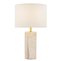 Nalani Table Lamp Pink Marble Effect With Shade