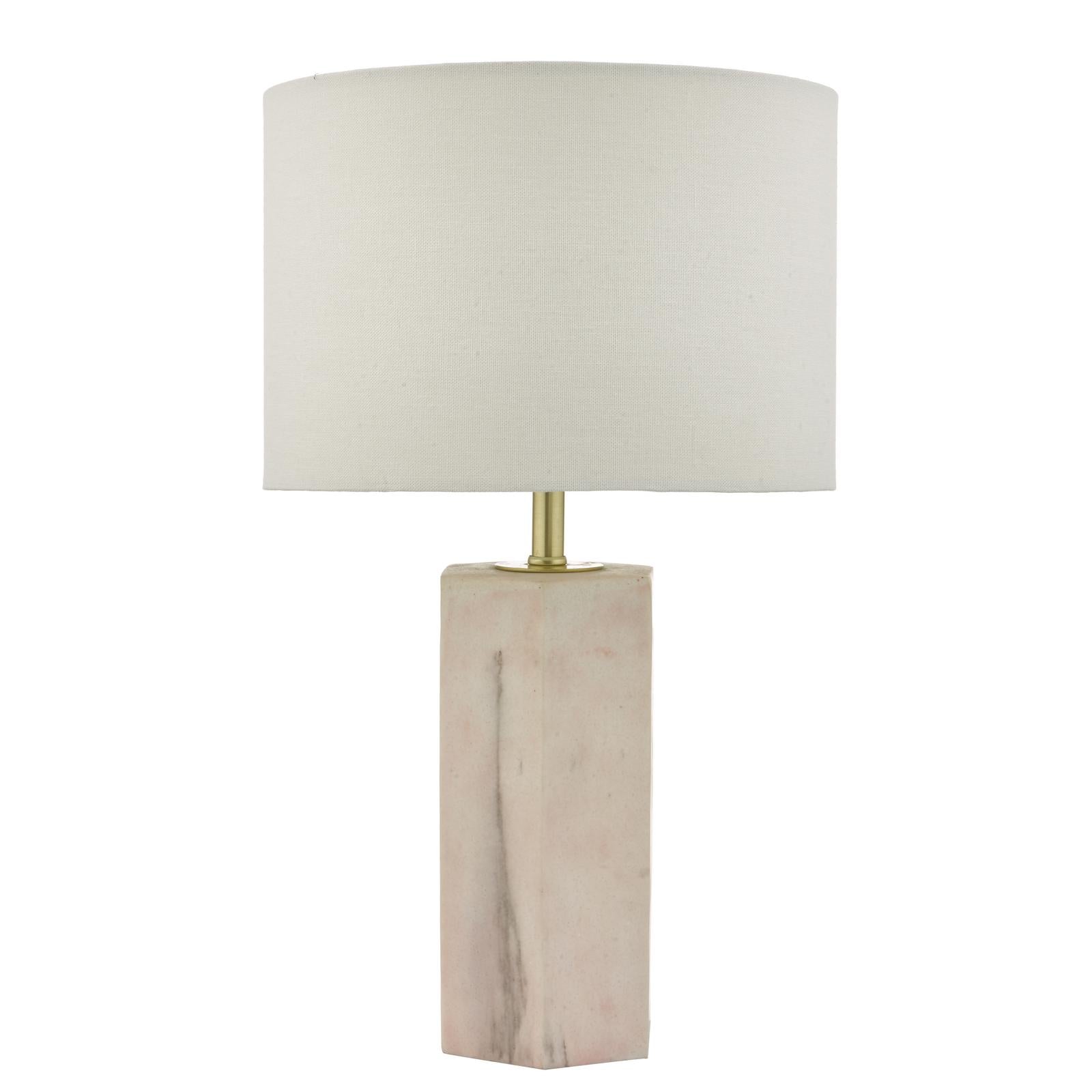 Nalani Table Lamp Pink Marble Effect With Shade