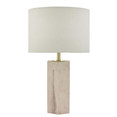 Nalani Table Lamp Pink Marble Effect With Shade