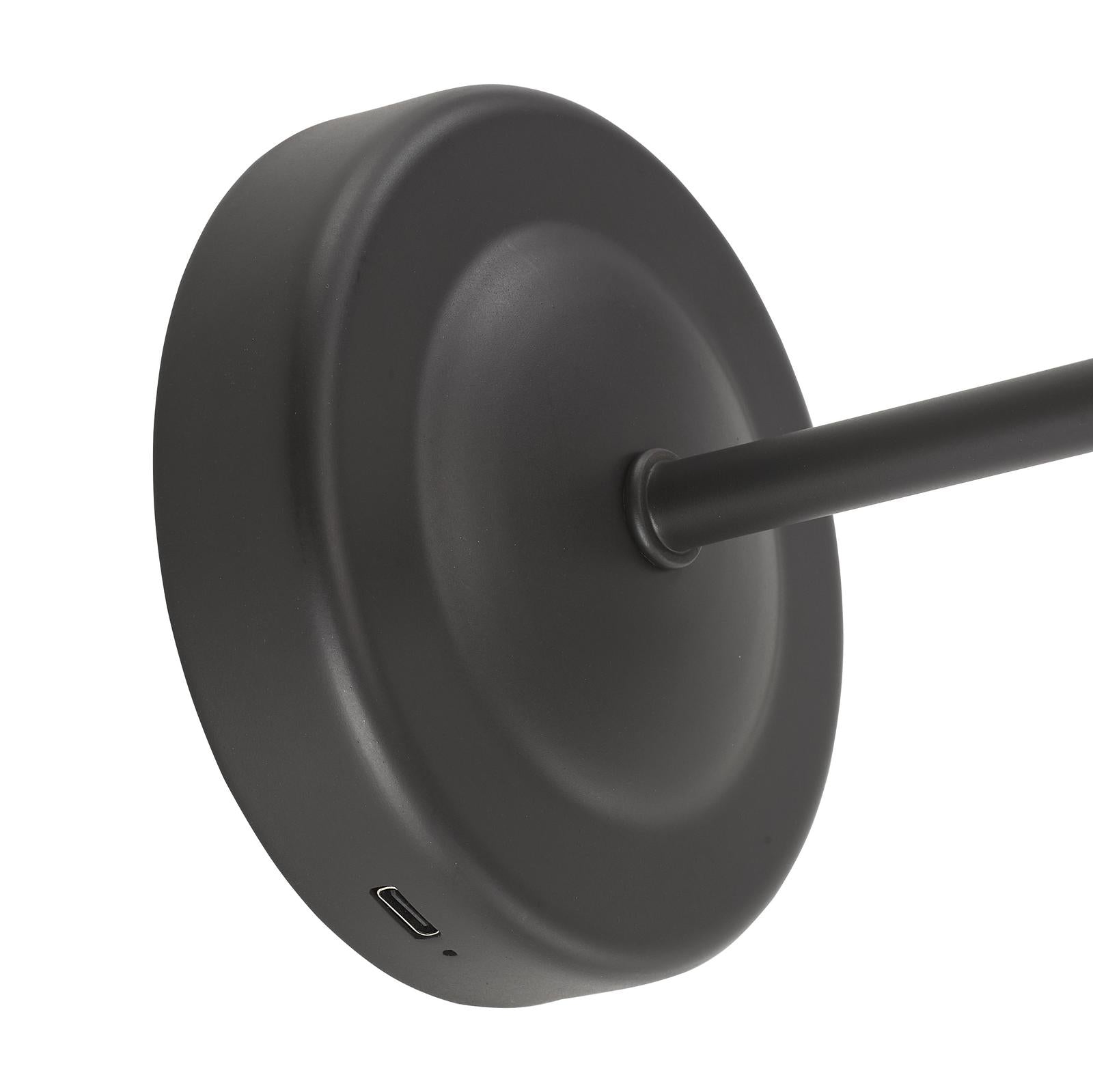 Navarro Rechargeable Wall Light Matt Black Bracket Only LED