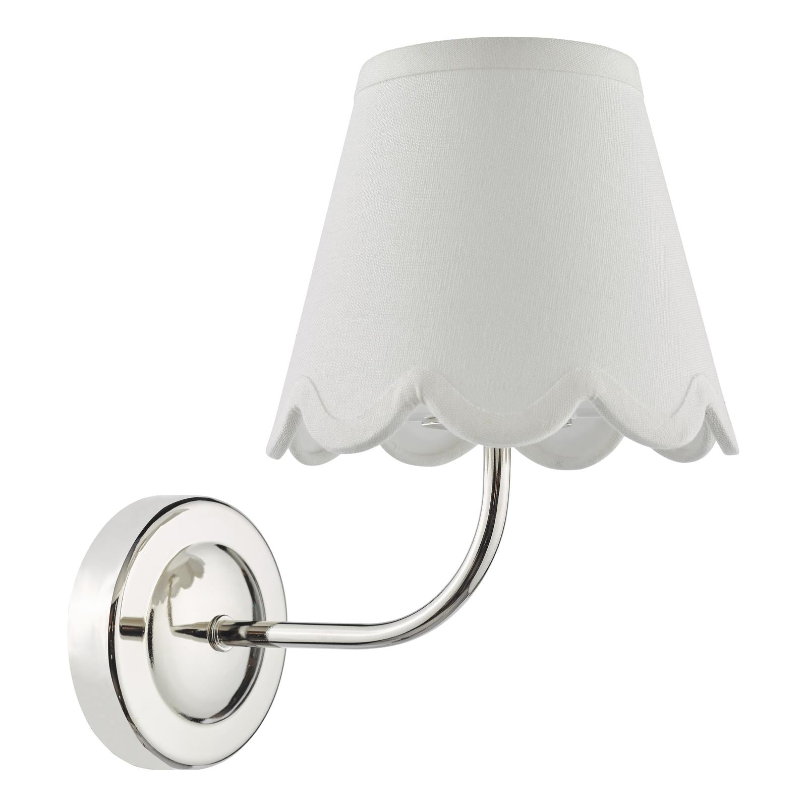 Navarro Rechargeable Wall Light Polished Nickel With Shade LED