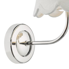 Navarro Rechargeable Wall Light Polished Nickel With Shade LED