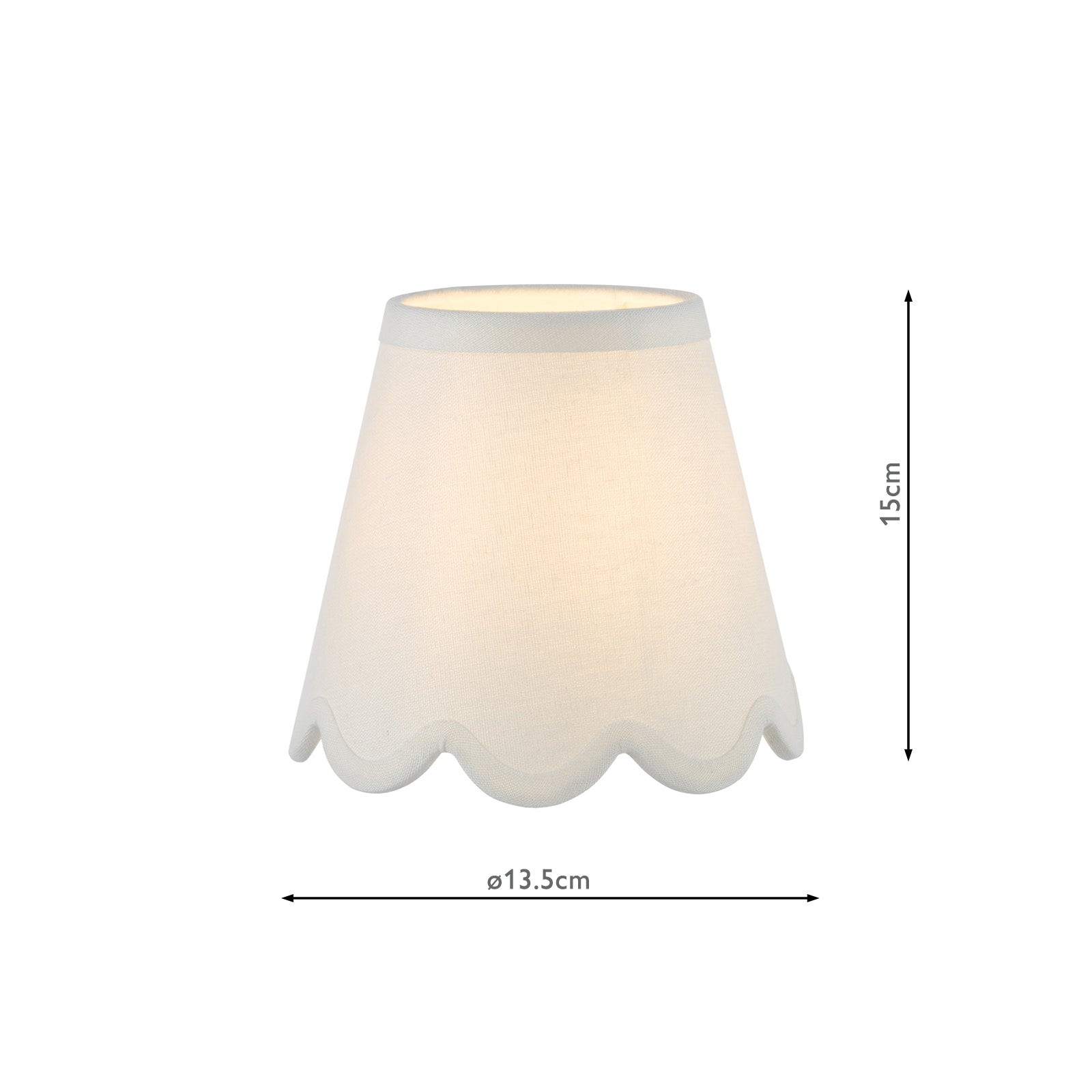Nerita Ivory Linen Empire Shade 15cm