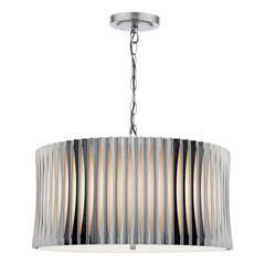 Netra 3 Light Pendant Satin Bronze and Ivory