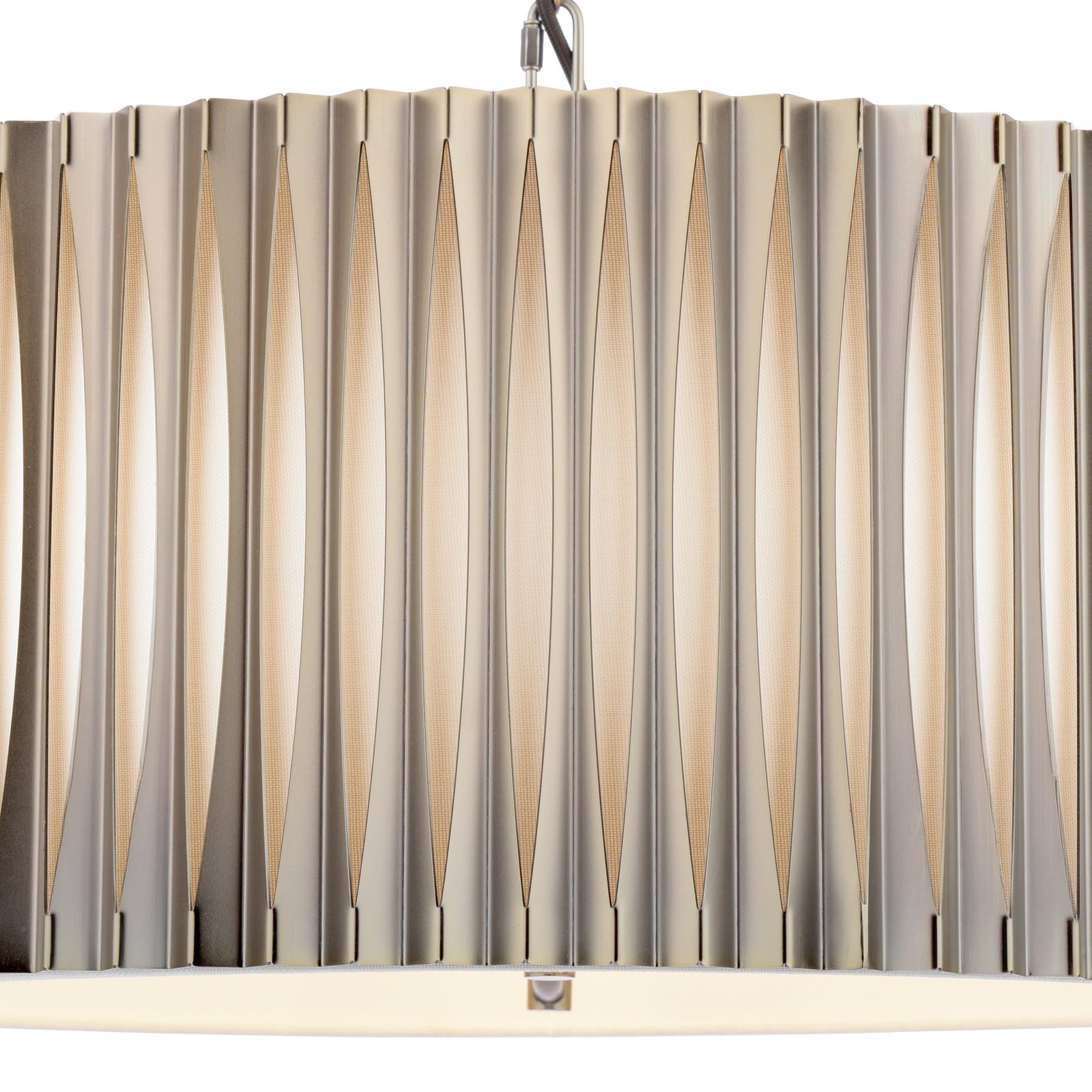 Netra 3 Light Pendant Satin Bronze and Ivory