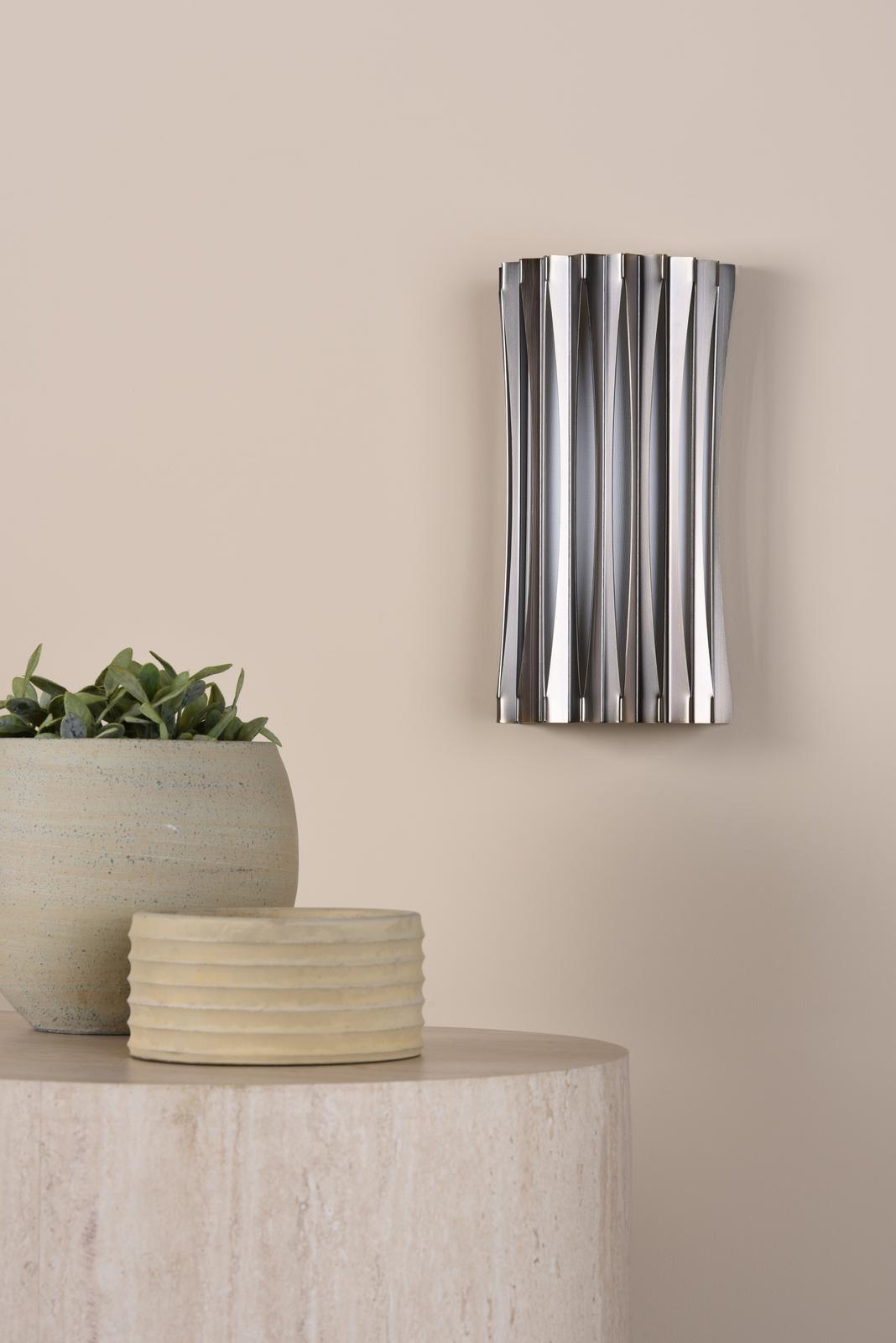 Netra 2 Light Wall Light Satin Bronze and Ivory