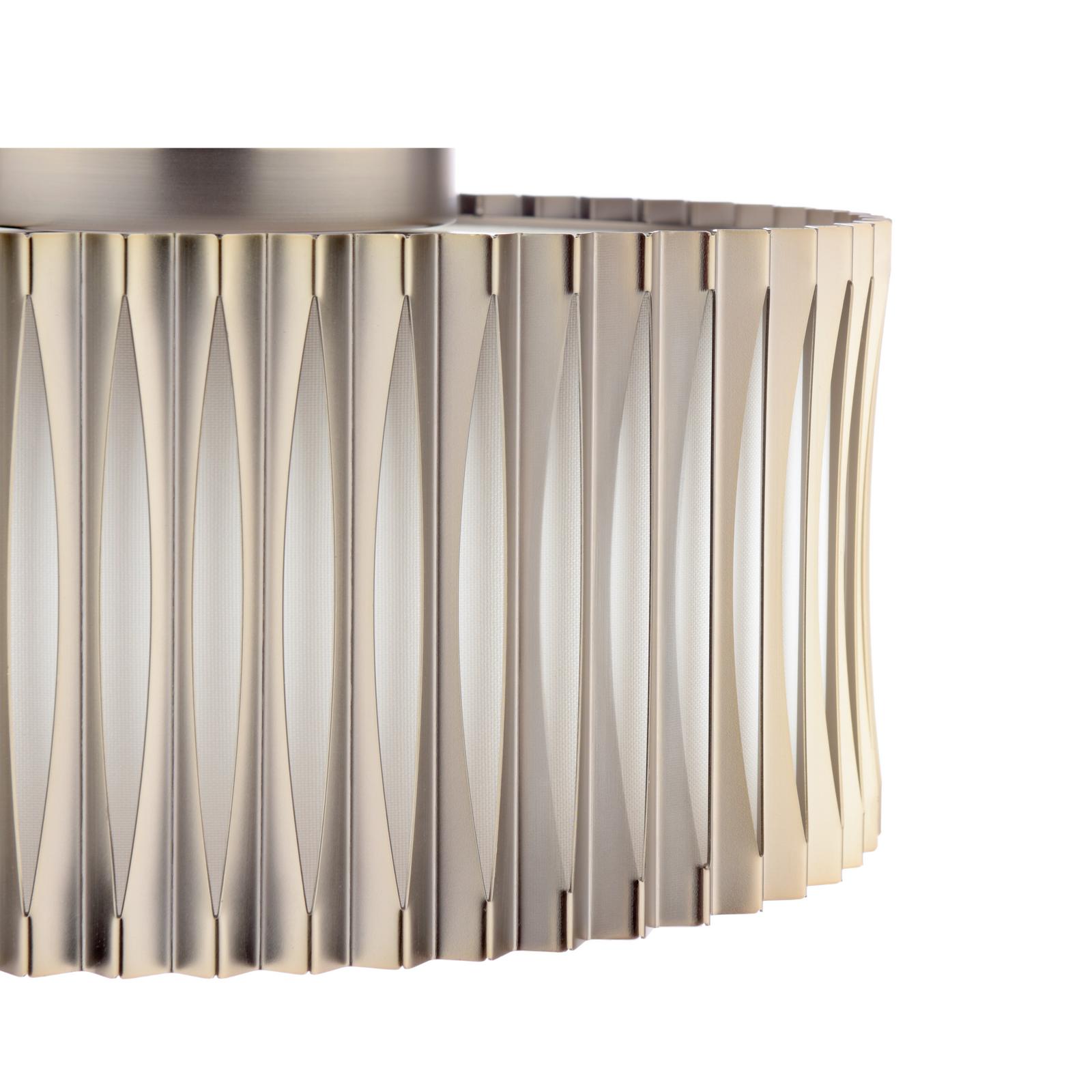 Netra 3 Light Flush Satin Bronze and Ivory