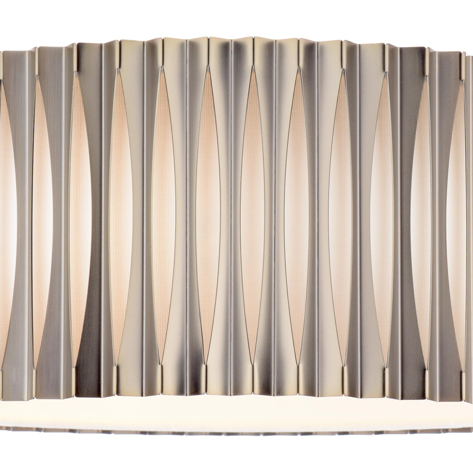 Netra 3 Light Flush Satin Bronze and Ivory