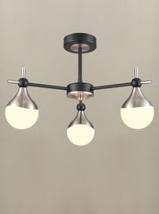 Nexus 3lt semi flush Fitting matt black and satin nickel