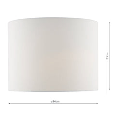 Olalla Ivory Faux Silk Drum Shade 34cm
