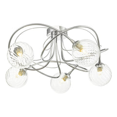 Onawa 5lt Semi Flush Polished Chrome With Twisted Glass