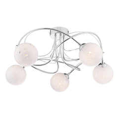 Onawa 5lt Semi Flush Polished Chrome With White Confetti Glass