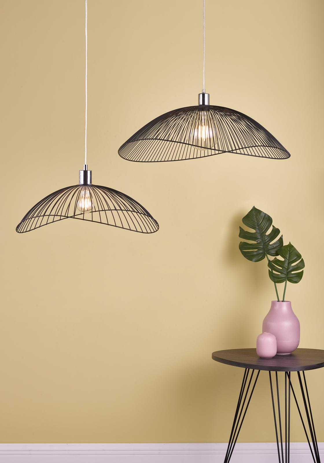 Onza Wire Easy Fit Pendant Shades Black (Twin Pack)