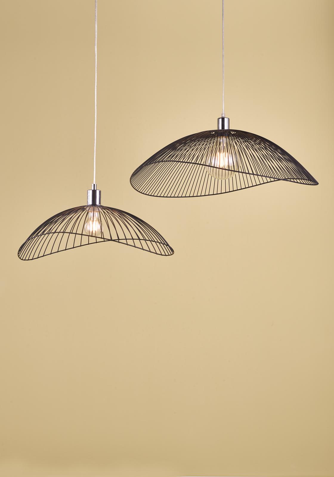Onza Wire Easy Fit Pendant Shades Black (Twin Pack)