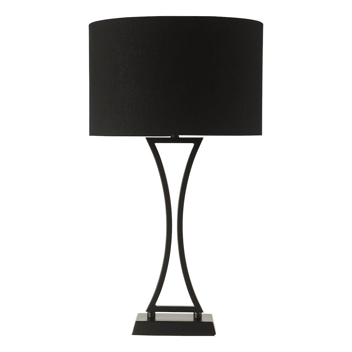 Oporto Wavy Table Lamp Black With Shade