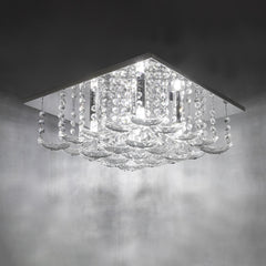 Orella 5 Light Flush Polished Chrome & Crystal
