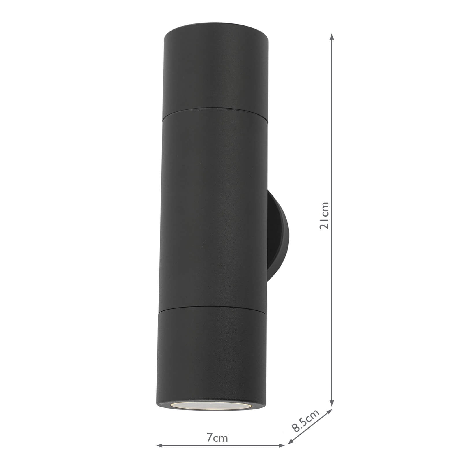 Ortega Outdoor 2 Light Wall Light Matt Black IP65