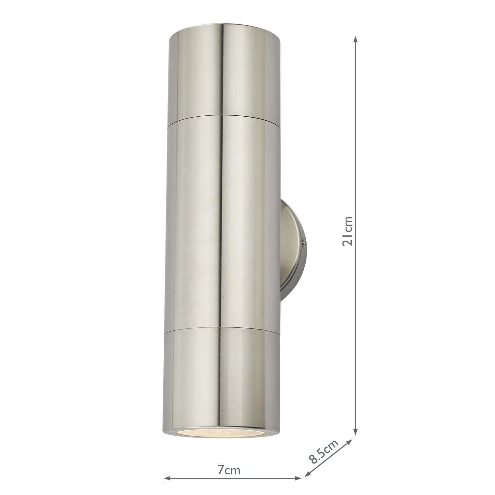 Ortega Outdoor 2 Light Wall Light Aluminium IP65