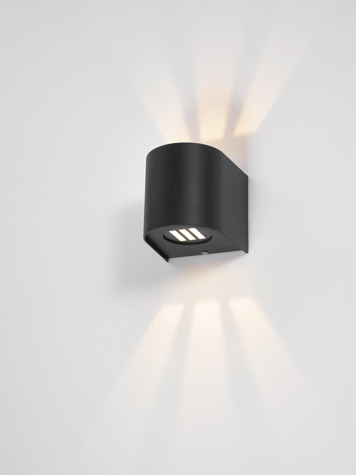 Orville 2 Light Outdoor Wall Light Matt Black LED IP44