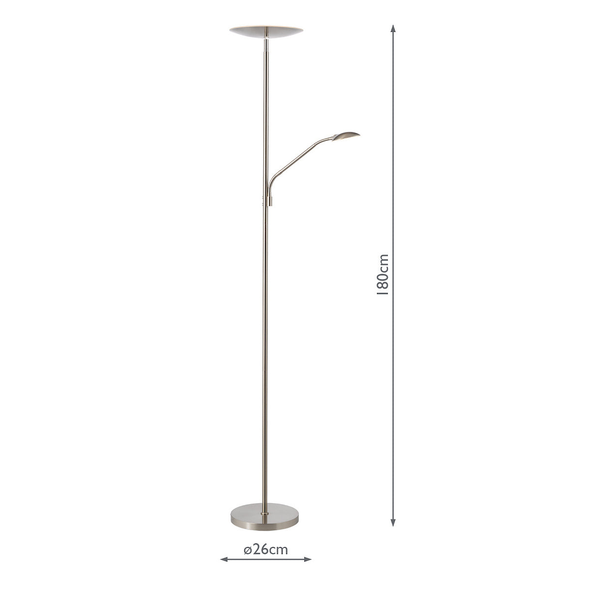 Osbert Mother & Child Floor Lamp Satin Nickel LED