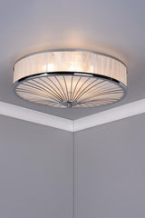 Oslo 3 Light Flush Polished Chrome/ White