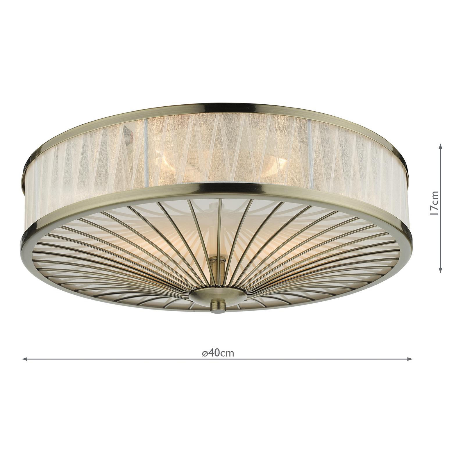 Oslo 3 Light Flush Antique Brass