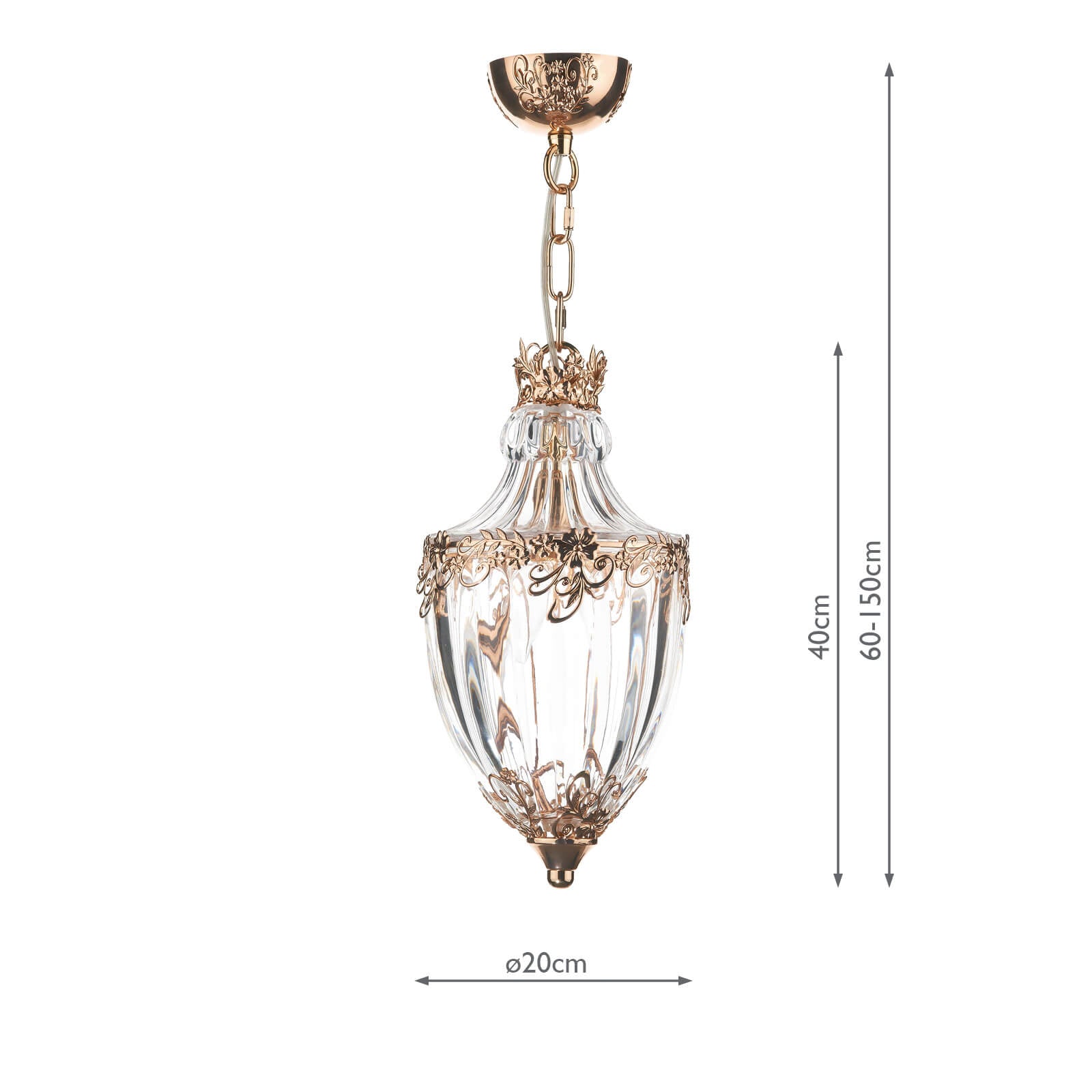 Ottoman 1 Light Pendant French Gold