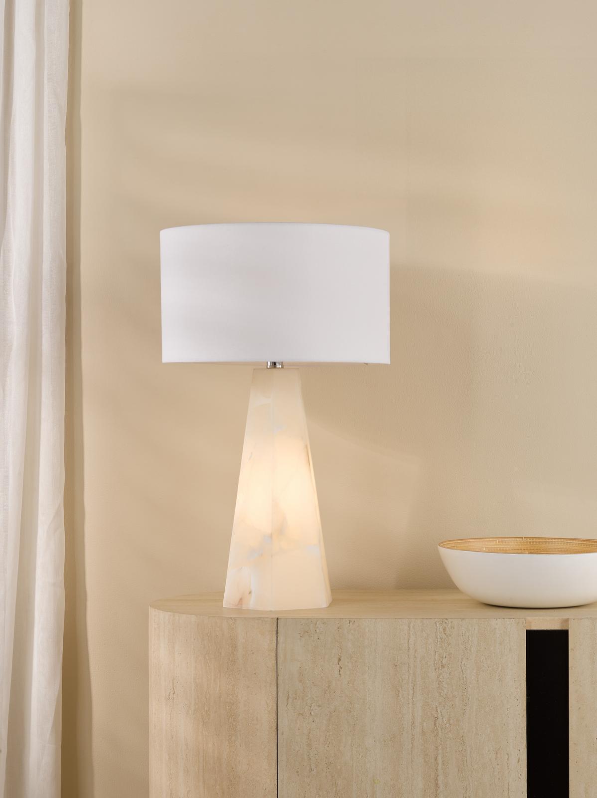 Paget Table Lamp White With Shade
