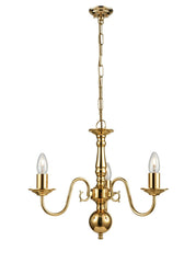 Franklite, Delft 3lt Fitting. Polished Brass