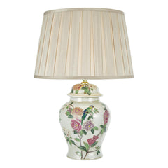 Peony Table Lamp Multi Coloured Ceramic With Shade