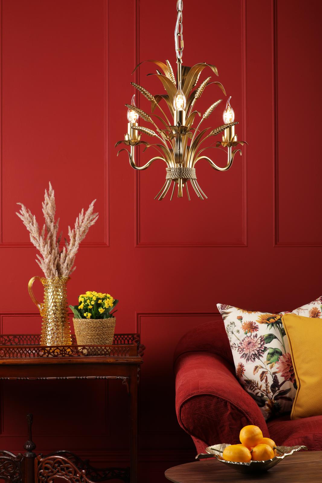 Phaedra 3 Light Pendant Gold