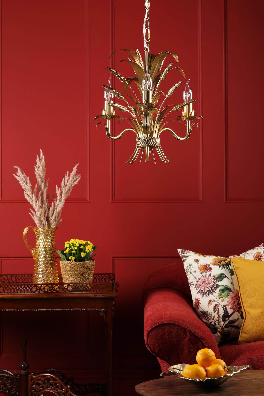 Phaedra 3 Light Pendant Gold