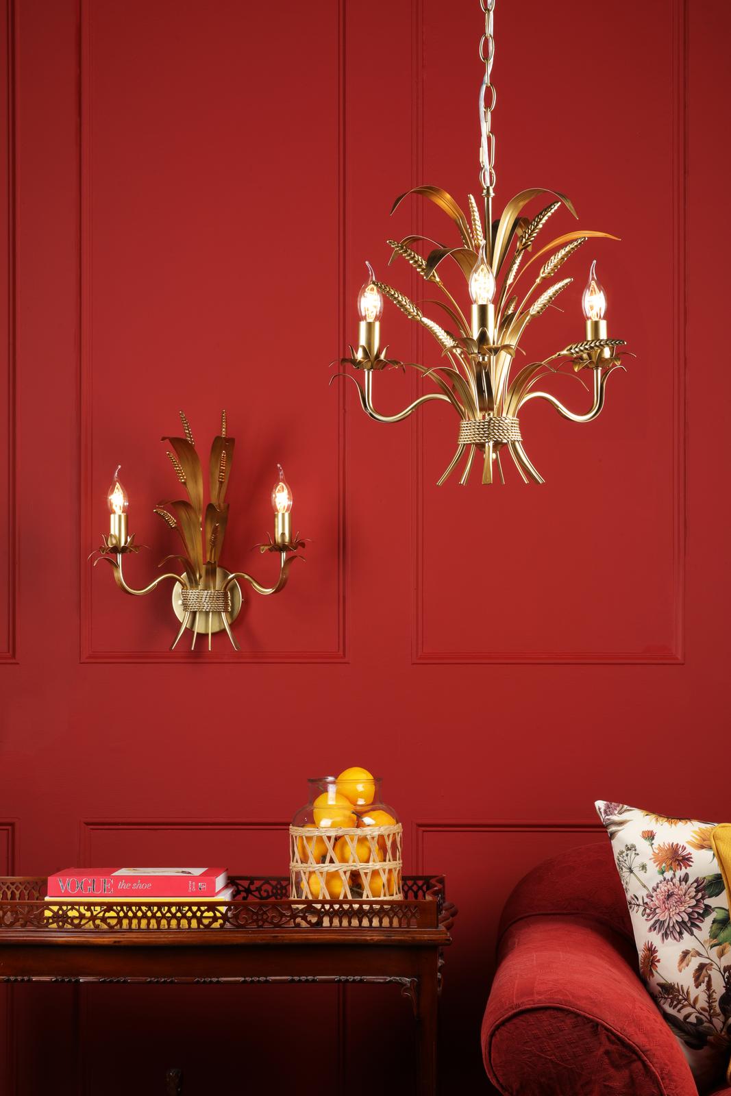 Phaedra 3 Light Pendant Gold
