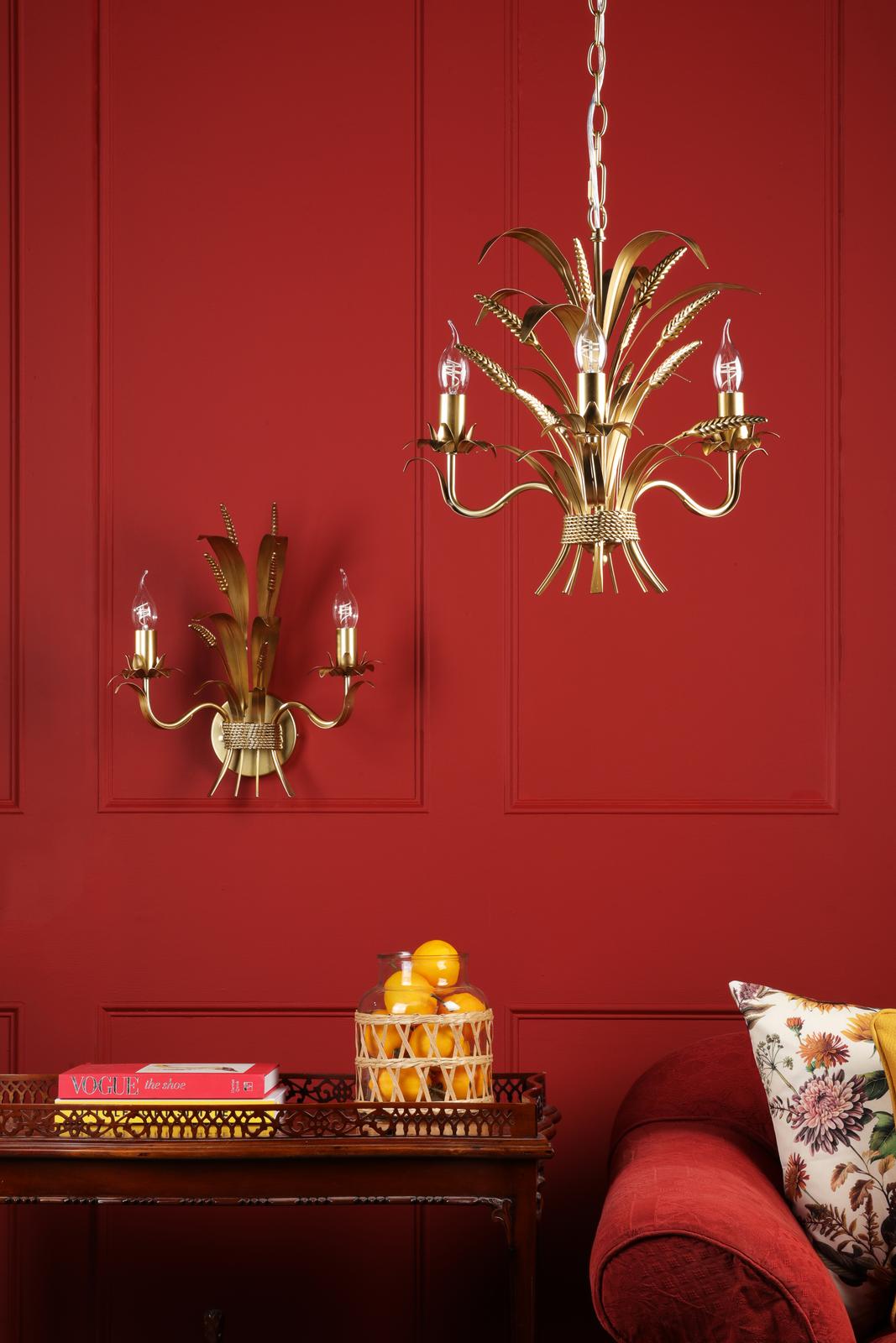 Phaedra 3 Light Pendant Gold