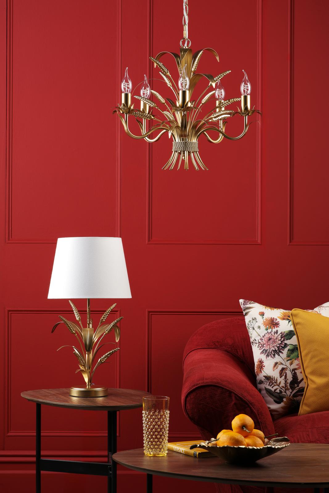Phaedra Table Lamp Gold With Shade