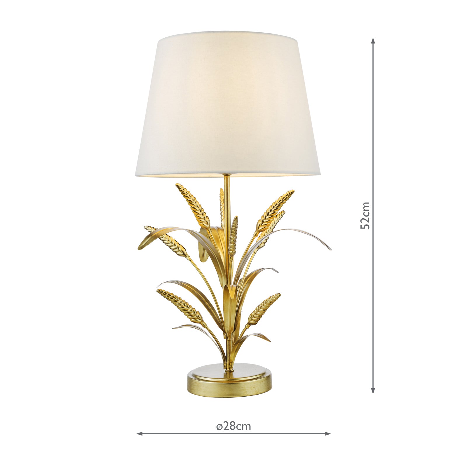 Phaedra Table Lamp Gold With Shade